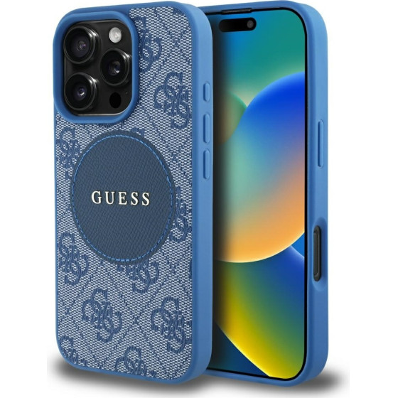 Guess - 4G Circle Classic Logo Magsafe - Iphone 16 Pro Max - Blue - (GUHMP16XP4PGRSGB)