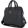 Guess - Computer Bag 4G Triangle Logo - 15'', Eco-Leather, Zipper Pocket, Detachable Strap, Adjustable - Black - (GUCB15P4DPTK)