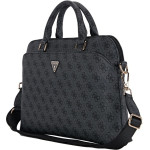Guess - Computer Bag 4G Triangle Logo - 15'', Eco-Leather, Zipper Pocket, Detachable Strap, Adjustable - Black - (GUCB15P4DPTK)