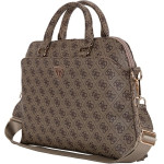 Guess - Computer Bag 4G Triangle Logo - 15'', Eco-Leather, Zipper Pocket, Detachable Strap, Adjustable - Brown - (GUCB15P4DPTW)