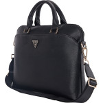Guess - Computer Bag Pu Grained Triangle Logo - 15'', For Women, Eco-Leather, Adjustable Strap - Black - (GUCB15PGTSPSK)