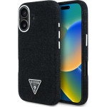 Guess - Denim Triangle Logo Magsafe - Iphone 16 - Black - (GUHMP16SRJFWTLK)