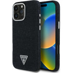 Guess - Denim Triangle Logo Magsafe - Iphone 16 Pro Max - Black - (GUHMP16XRJFWTLK)