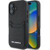 Karl Lagerfeld - Hardcase Grained Leather Cardslots - Iphone 16 - Metal Elong - (KLHCP16SPKHPORPK)