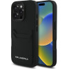 Karl Lagerfeld - Hardcase Grained Leather Cardslots - Iphone 16 Pro Max - Metal Elong - (KLHCP16XPKHPORPK)