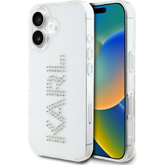 Karl Lagerfeld - Iml Rhinestones - Iphone 16 - Transparent Logo - (KLHCP16SHKLSTDCT)