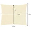 Gardlov Sunshade Sail 3x2m - Beige 23163 - (17458-0)