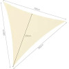 Gardlov Sunshade Sail 3x3x3 Beige 23146 - (17466-0)