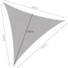 Gardlov Sunshade Sail 3x3x3m Gray 23147 - (17465-0)