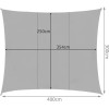 Gardlov Sunshade Sail 4x3m - Gray 23143 - (17463-0)
