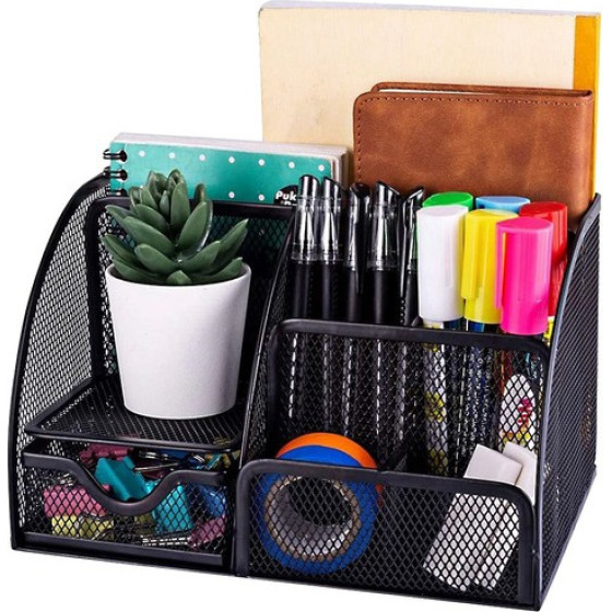 Iso Trade Desk Organizer - 6 Compartments - Black - (15371-0)