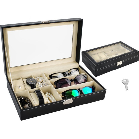 Iso Trade Watch And Glasses Organizer Black - (13616-0)