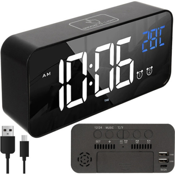 Izoxis Alarm Clock - Led Clock 24736 - (18098-0)