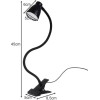 Izoxis Desk Lamp With Clip - Black 19454 - (16151-0)
