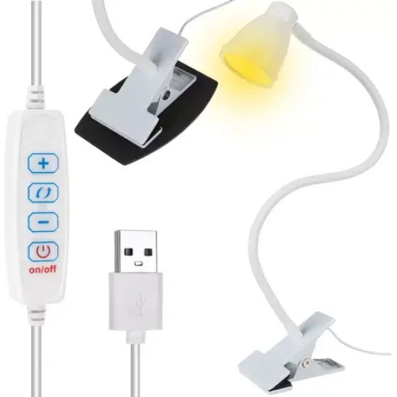 Izoxis Desk Lamp With Clip - White 19455 - (16150-0)