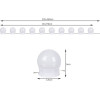 Izoxis Led mirror/Dressing Table Lights - 10 pcs. - (15926-0)