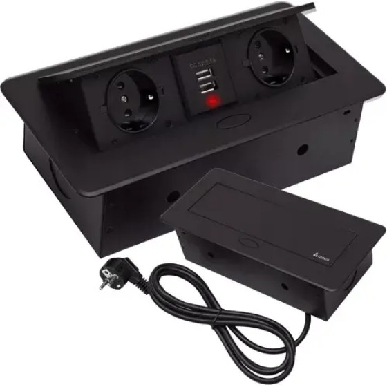 Izoxis Usb Socket Hidden In The Table Top - Double 21446 - (16661-0)