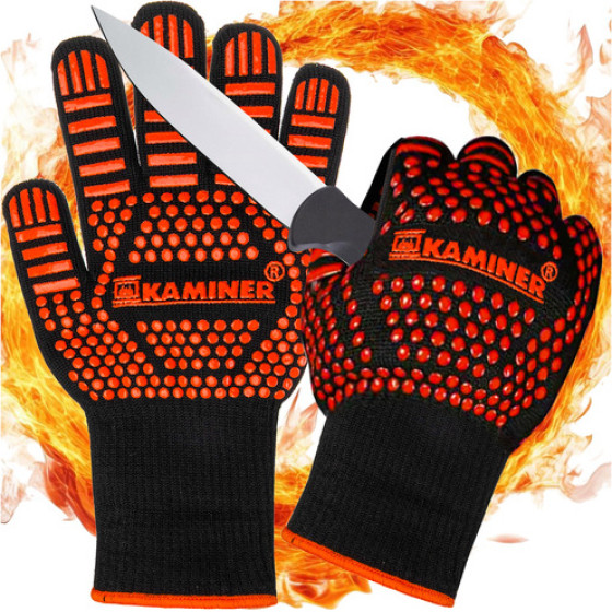 Kaminer Heat-Resistant Grill Gloves 25416 - (18077-0)