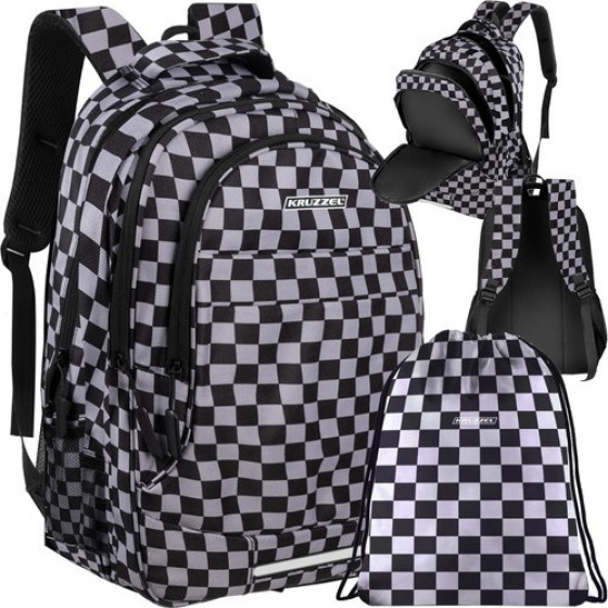 Kruzzel Backpack 22L - Checkerboard 24530 - (17827-0)