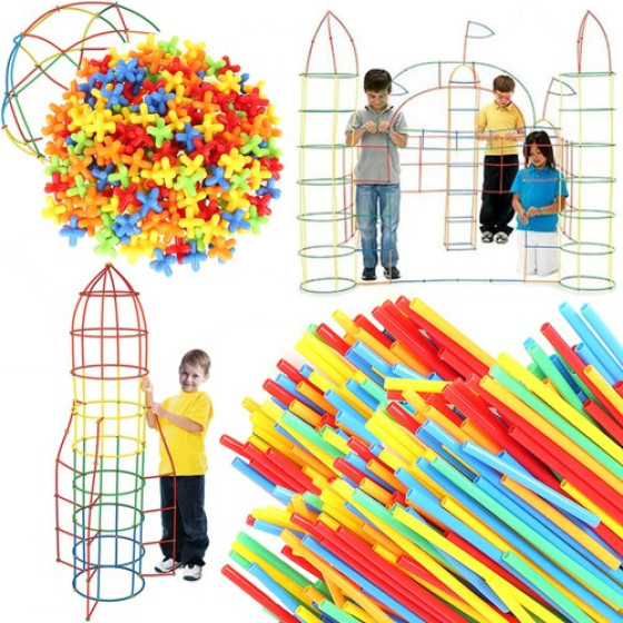 Kruzzel Blocks - Straws - Set Of 408 pcs. 22408 - (16879-0)