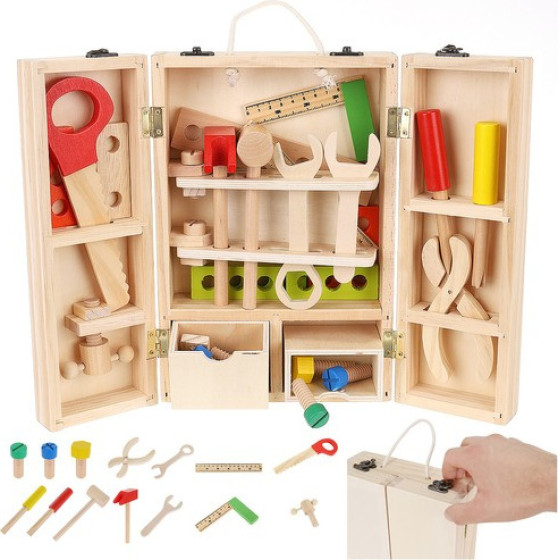 Kruzzel Box + Set Of Wooden Tools 22697 - (17224-0)