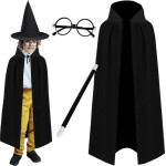 Kruzzel Magician/Wizard Costume Set Of 4 19555 - (17262-0)