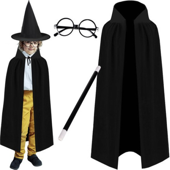 Kruzzel Magician/Wizard Costume Set Of 4 19555 - (17262-0)