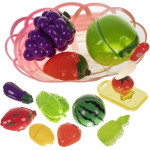 Kruzzel Set Of Fruit And Vegetables For Cutting In a Basket 22576 - (17071-0)