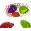 Kruzzel Set Of Fruit And Vegetables For Cutting In a Basket 22576 - (17071-0)