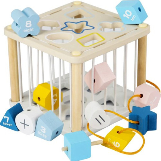 Kruzzel Sorter - Wooden Sensory Cube 22885 - (17249-0)