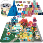 Kruzzel Wooden Blocks - City 100pCs 19159 - (16014-0)