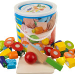 Kruzzel Wooden Chopping Vegetables In a Bucket - (14996-0)