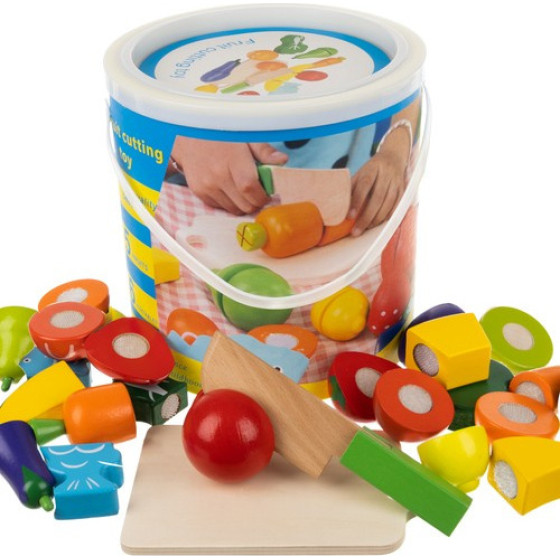 Kruzzel Wooden Chopping Vegetables In a Bucket - (14996-0)