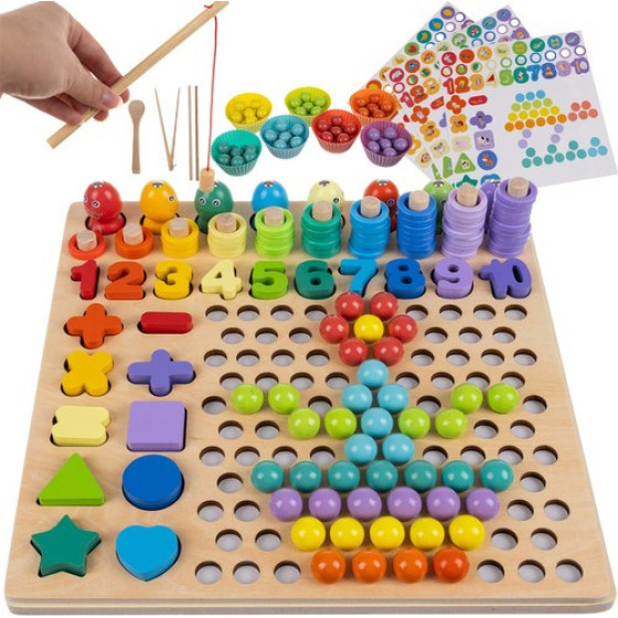 Kruzzel Wooden Puzzle - Beads DU17252 - (15554-0)