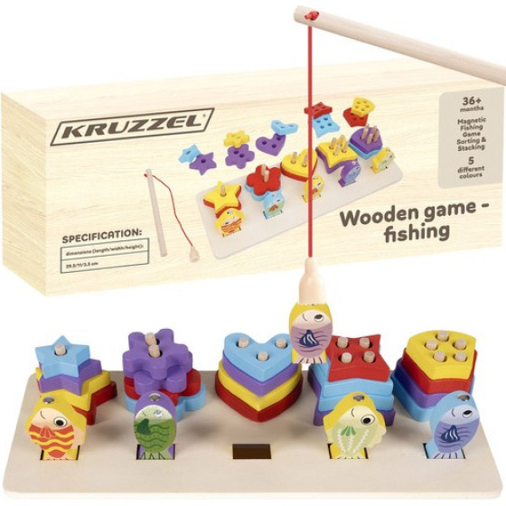 Kruzzel Wooden Sorter - Fishing 22565 - (17298-0)