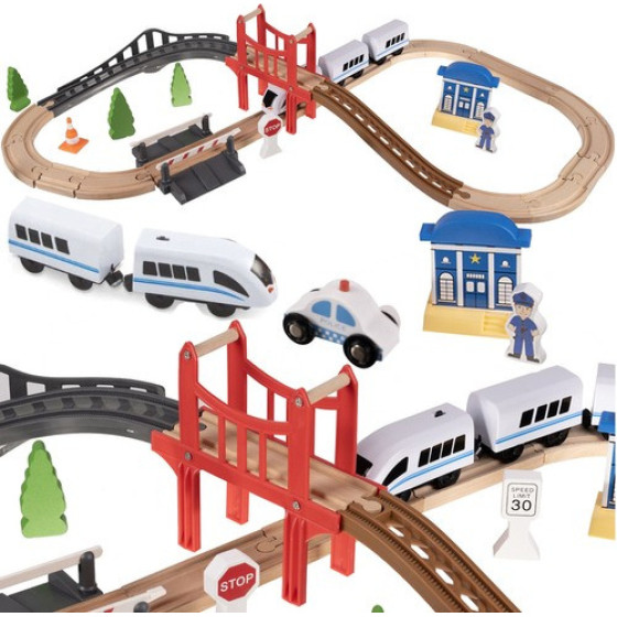 Kruzzel Wooden Train Track 22646 - (17251-0)