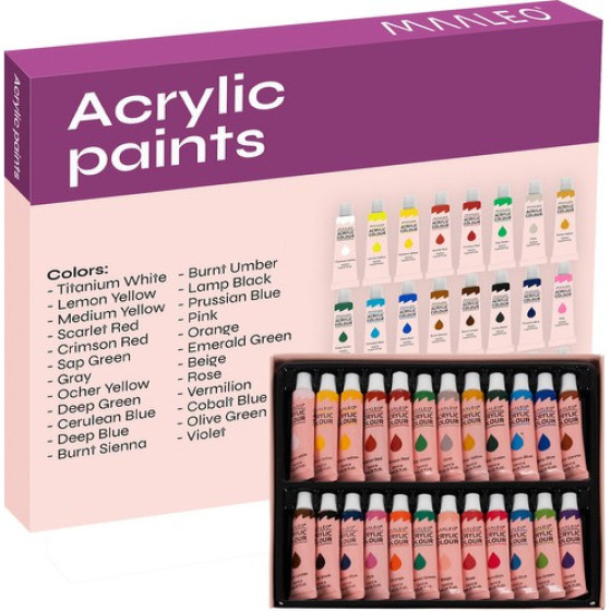 Maaleo Acrylic Paints 24pcs.- 12ml. 20363 - (16356-0)