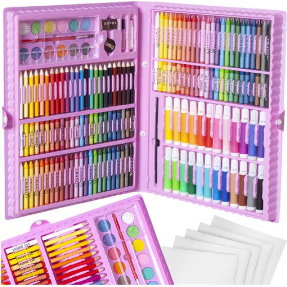 Maaleo Painting Set In a Suitcase 168 Pcs Pink - (13947-0)
