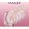 Maaleo School Pencil Case Two-Compartment Folding Pouch Double Pink For Children - (17807-0)