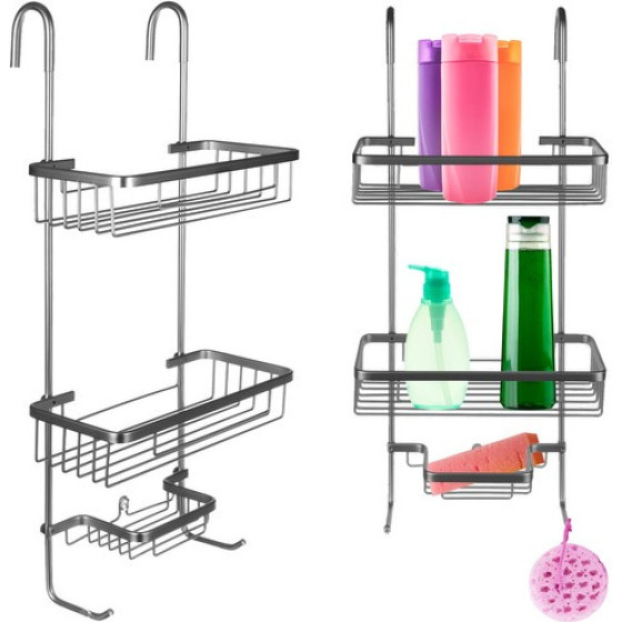 Malatec Hanging Shower Shelf - Silver - (15464-0)