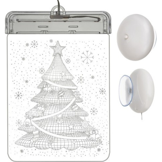 Malatec Led 3D Stained Glass - Christmas Tree - (15581-0)