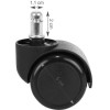 Malatec Office Chair Wheels - 5 Pcs - Black - (13986-0)