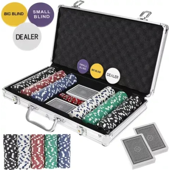 Malatec Poker - Set Of 300 Chips In a Case Hq 23528 - (17524-0)
