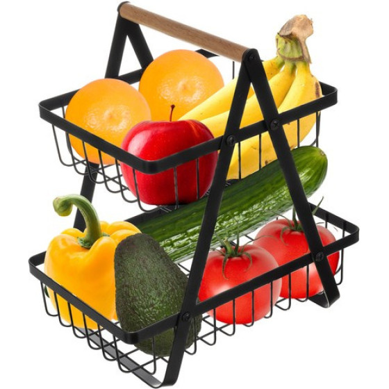 Ruhhy 24265 two-Tier fruit/Vegetable Basket - (17961-0)
