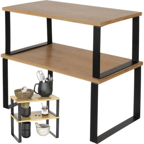 Ruhhy Bamboo Kitchen Shelf - 2 Pcs 25661 - (18107-0)
