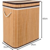 Ruhhy Bamboo Laundry Basket - two-Chamber 24269 - (17970-0)