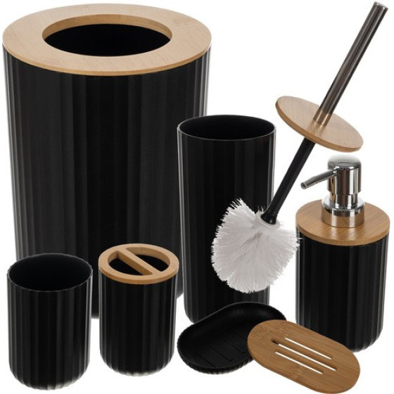 Ruhhy Bathroom Accessories Set - Black 24636 - (17842-0)
