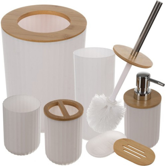 Ruhhy Bathroom Accessories Set - White 24635 - (17843-0)