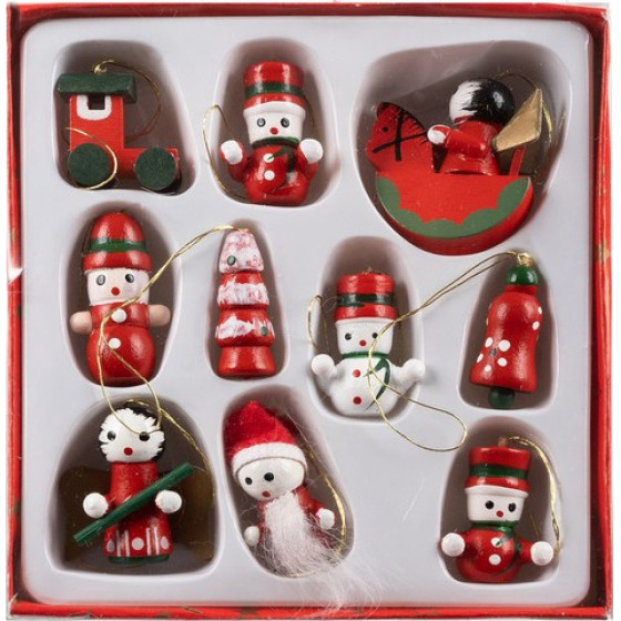 Ruhhy Baubles/Christmas Tree Pendants 10pCs 22943 - (17120-0)