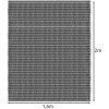 Ruhhy Blanket 1.6x2m - Gray 24494 - (17923-0)